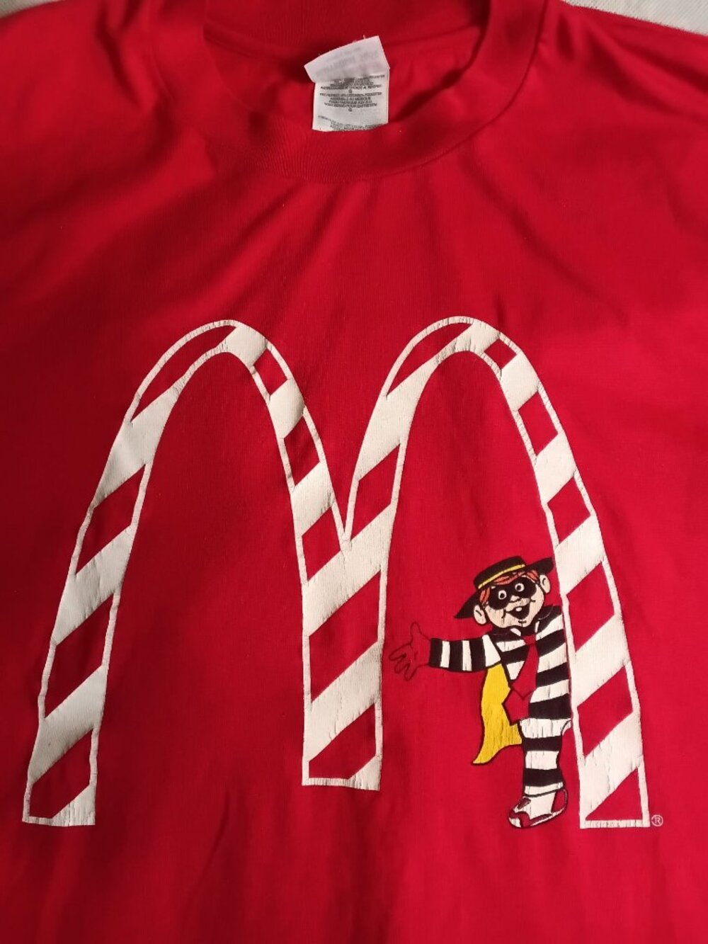 Vintage McDonald’s Hamburglar Fast Food Promo T Shirt size L 90's Hamburger